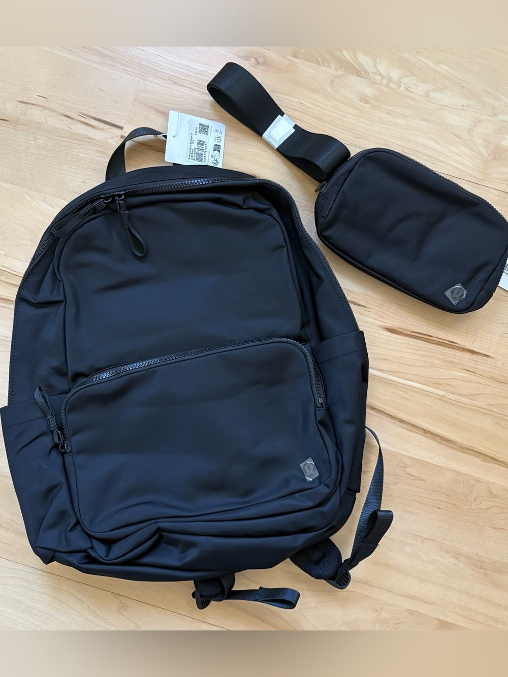 NWT Lulemon Everywhere backpack and belt bag black